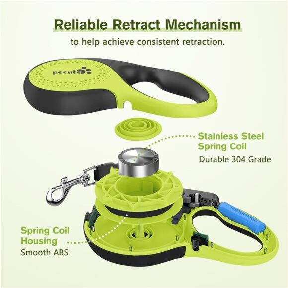 Retractable Dog Leash with Light Rechargeable, 16 ft, Dog Leash Retractable - Picture 3 of 7